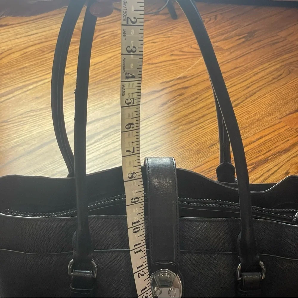 Tumi Black Textured Leather Tote